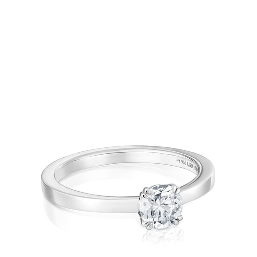 Anillo solitario de platino con diamante creado en laboratorio 0,50 ct TOUS Essentials LGD