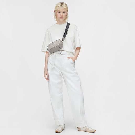 Gray TOUS La Rue New Crossbody reporter bag