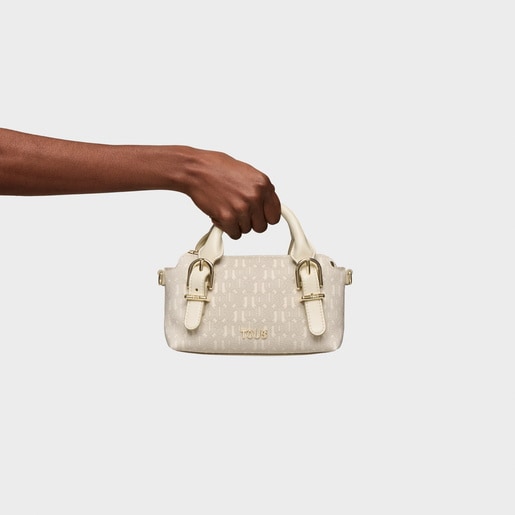 Small beige Bowling bag TOUS Buckles Silhouette