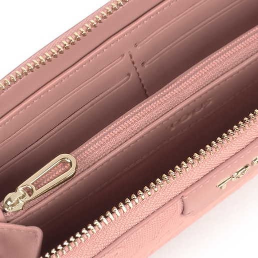 Billetera mediana Script Day rosa