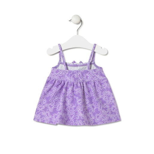 Girls spaghetti strap dress in MKaos lilac