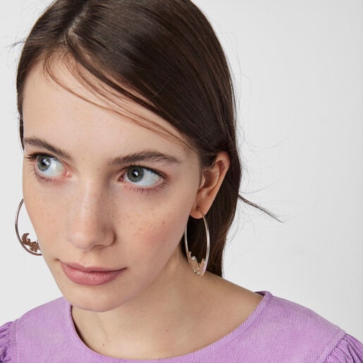 Большие серебряные серьги Nocturne с жемчугом