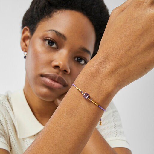 צמיד TOUS Vibrant Colors משרוך עם אחלמה ואמייל