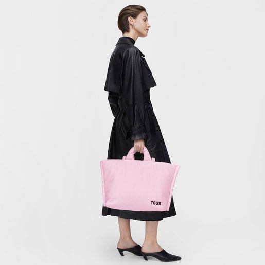 Τσάντα-καλάθι TOUS Cushion σε ροζ χρώμα