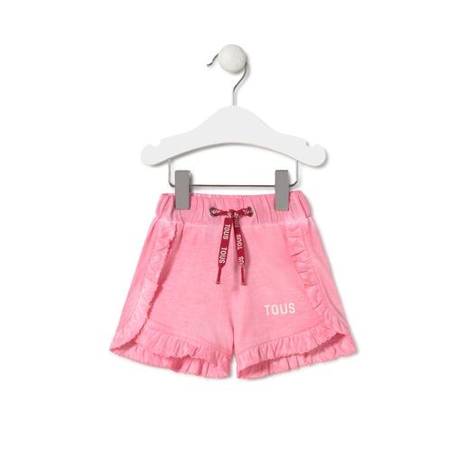 Short de niña tintado Casual rosa