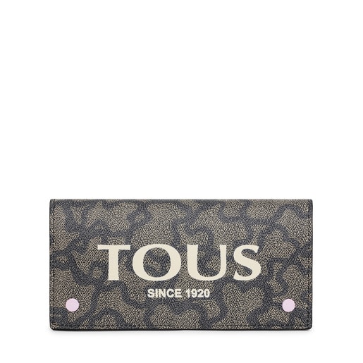 Medium black and mauve Kaos Legacy Flat wallet