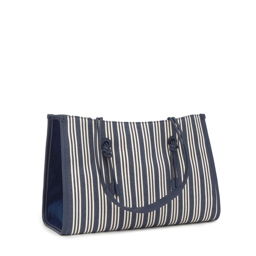 Shopper grande de jacquard azul TOUS Summer Holidays