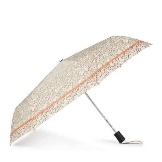 Paraguas plegable beige Mini Evolution | TOUS