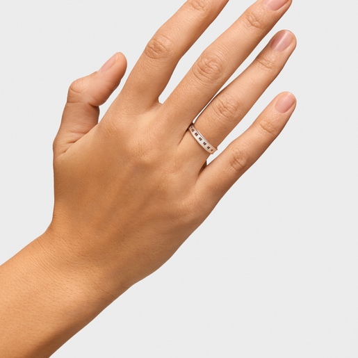 Silver TOUS Bear Row ring with bear silhouettes
