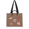Large taupe colored Amaya Joy Shopping bag