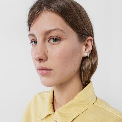 ピアス3点セット  Oceaan  貝殻・ガラス  　シルバー925　　