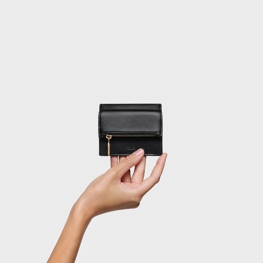 Black flap Change purse-card holder TOUS City