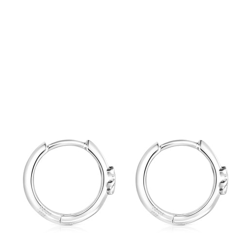 Boucles d’oreilles anneau ourson TOUS Basics en argent