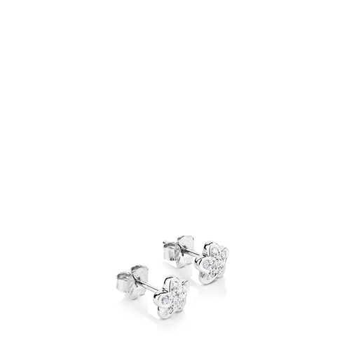 White Gold TOUS Basics Earrings