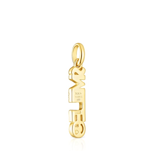 Silver vermeil TOUS Crossword Smile Pendant