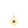 Silver vermeil Medallion pendant with sodalite star Aelita