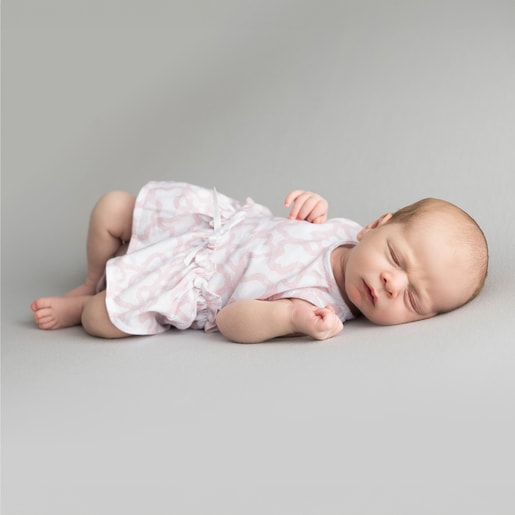 Body de bebé menina com saia Kaos cor-de-rosa