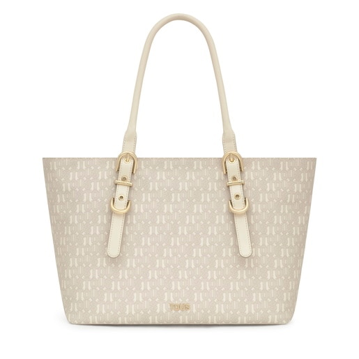 Large beige Tote bag TOUS Buckles