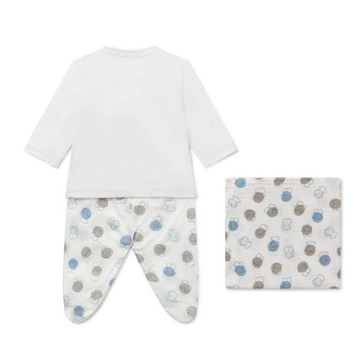 Lunar baby outfit in Sky Blue