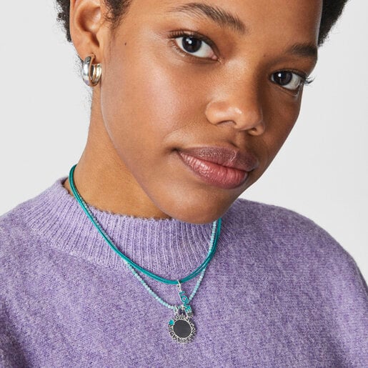 Turquoise nylon TOUS Nylon Basics Necklace