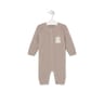 Baby playsuit in Tricot beige