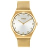 Analog Watch with gold-colored steel bracelet Karat Round Mesh