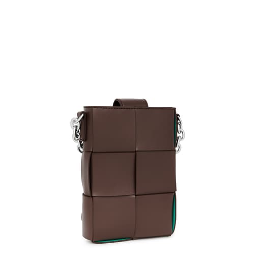 Mini bolso TOUS Damas marrón y turquesa