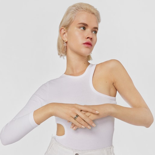 Anillo triple de dark silver con baño de oro 18 kt sobre plata Beach