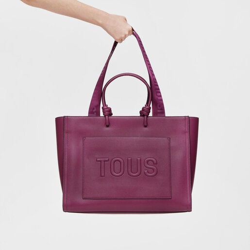 حقيبة تسوُّق La Rue New Amaya من TOUS كبيرة الحجم باللون العنابي