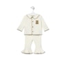 Baby girl's outfit in Cosmic ecru