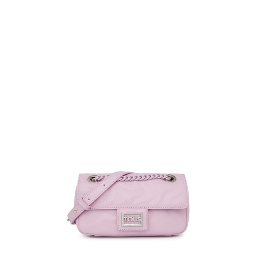 Mauve Kaos Dream Mini crossbody bag with flap | TOUS