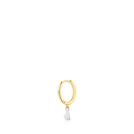 Gold Basics Hoop earring with heart motif | TOUS