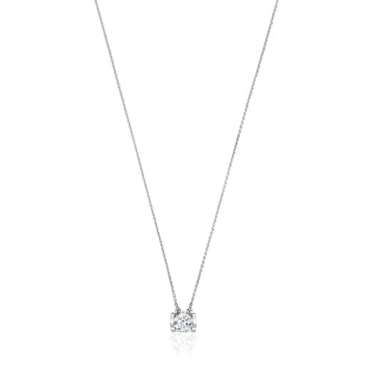 Gargantilla de platino con diamante talla brillante creado en laboratorio 0,50 ct Sweet Diamonds LGD