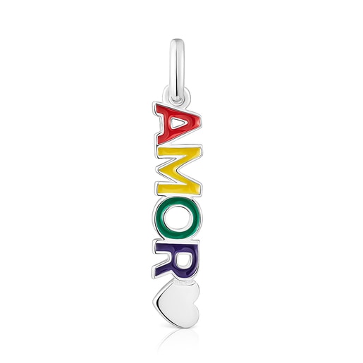 Amor silver pendant and enamel TOUS Pride