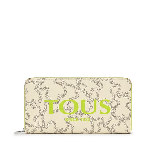Medium beige and lime green Kaos Legacy Wallet