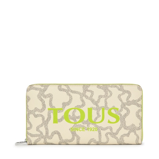 Portefeuille Kaos Legacy moyen beige et citron vert