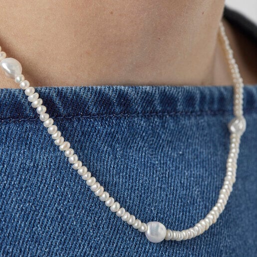 Жемчужное колье Oceaan с серебром