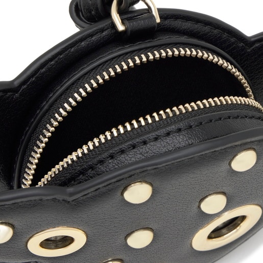 Monedero negro TOUS Motifs Bear Studs