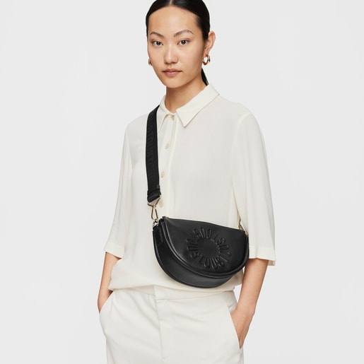 Bandolera mediana de piel negra TOUS Miranda