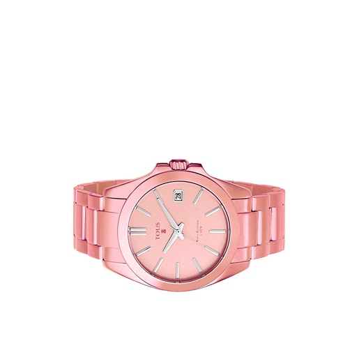 Reloj analógico Drive Aluminio de aluminio anodizado rosa