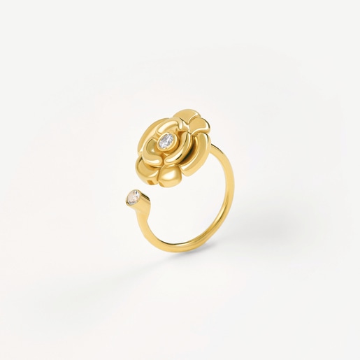 Anillo abierto de oro con diamantes TOUS ATELIER