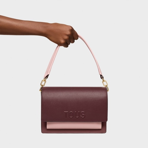 Bandolera mediana burdeos Audree Saffiano