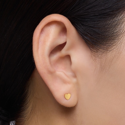 Heart Earrings with 18kt gold plating over silver TOUS Motifs