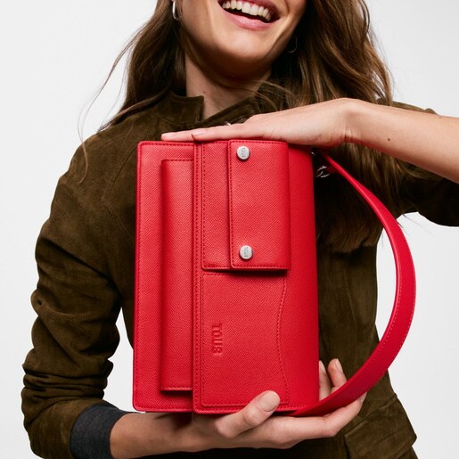 Medium red Crossbody bag TOUS Audree Pockets