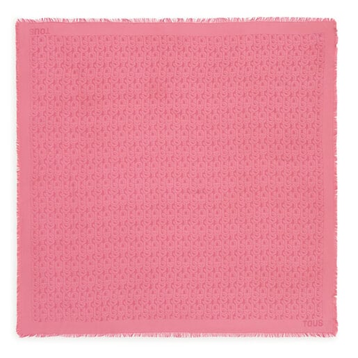 Foulard carré rose grand TOUS MANIFESTO