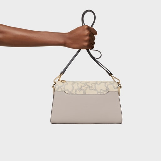 Medium taupe-colored Crossbody bag Kaos Icon
