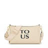 TOUS Borsa a tracolla in pelle beige Balloon