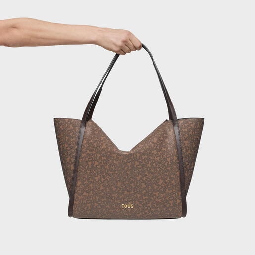 Capazo grande marrón Kaos Mini Lines