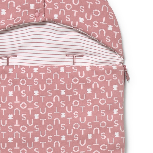 Universal-fit baby footmuff in Soft pink