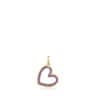 14kt gold heart Pendant with rhodolite Medallions